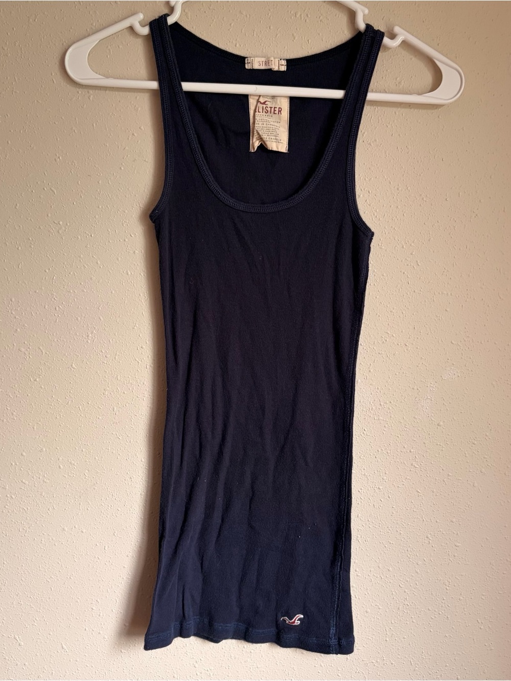 Vintage Y2K Hollister Navy Scoop Neck Tank Top - Women's